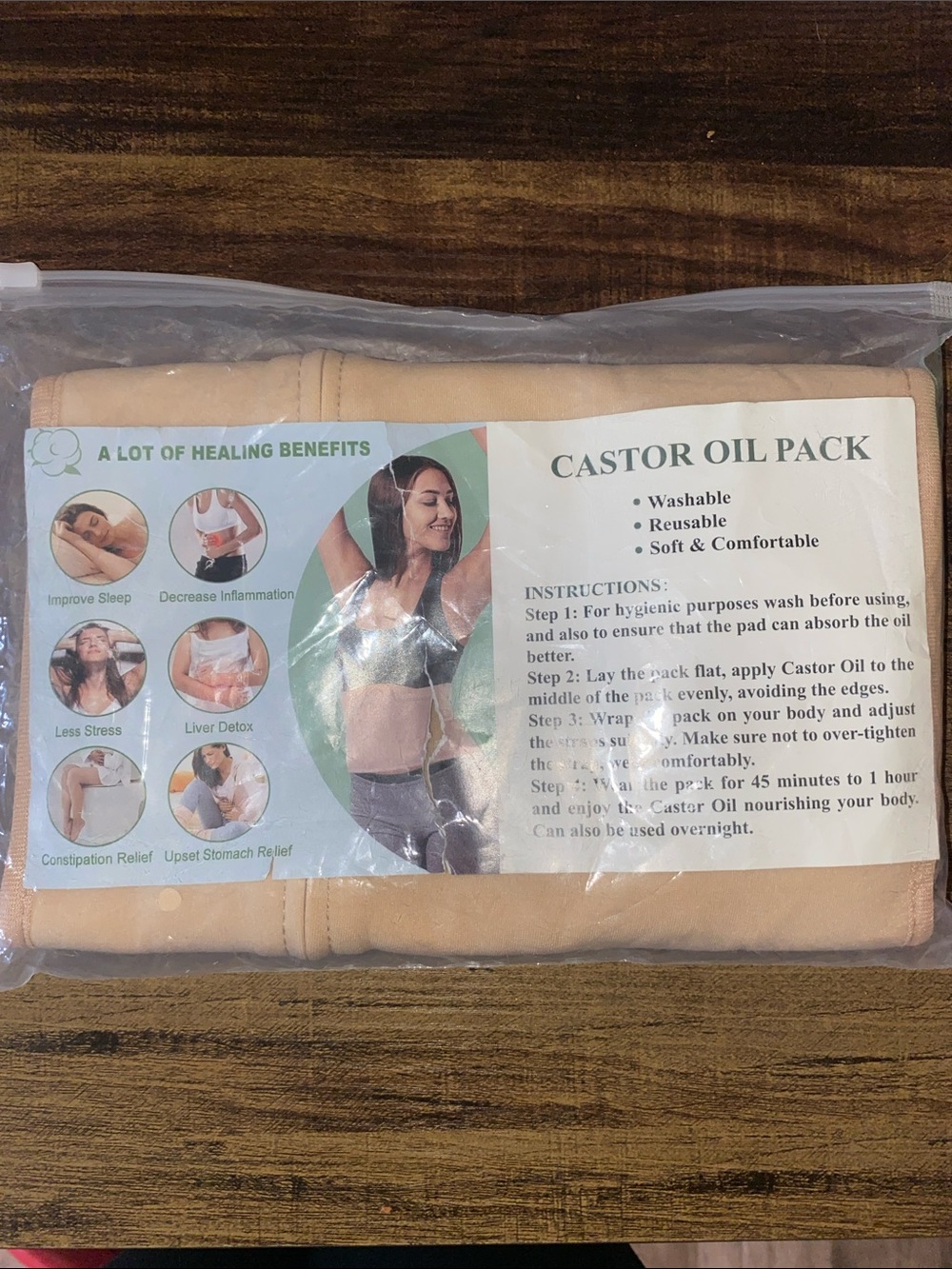 Amazon Beige Castor Oil Pack for Women